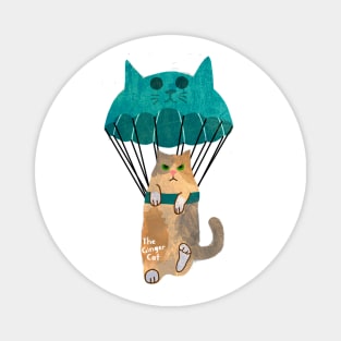 Parachuting Cat Magnet